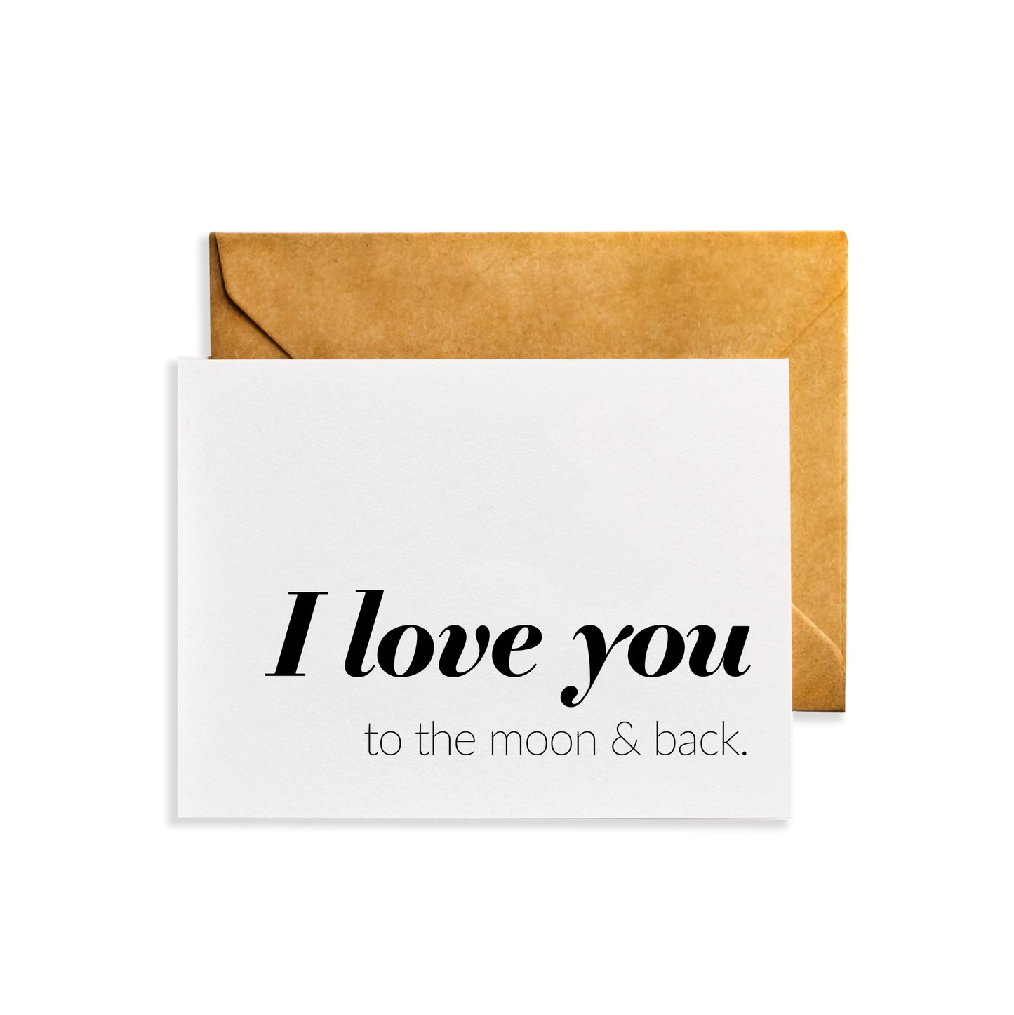 I Love You to the Moon and Back | Valentine's Day Greeting Card with Envelope