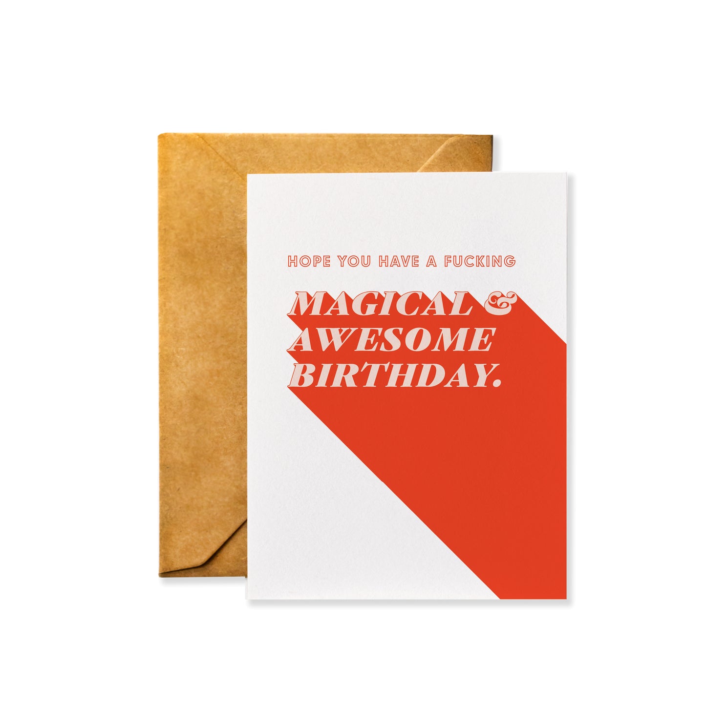 Magical and Awesome Birthday | Funny Vintage Birthday Card, Blank Birthday Greeting Card with Envelope