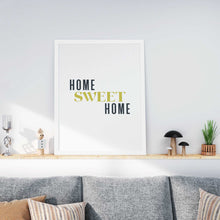 Load image into Gallery viewer, Home Sweet Home Art Print | Unframed 8x10 Typographic Quote 8x10 Wall Decor Sign