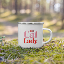 Load image into Gallery viewer, Cool Cat Lady | White Camper Mug - 12oz