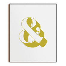 Load image into Gallery viewer, Chartreuse Ampersand Typography 8x10 Unframed Poster Art Print