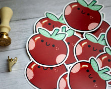 Load image into Gallery viewer, Red Apple Transparent Sticker - Cottagecore Aesthetic Sticker - Waterproof Sticker