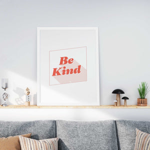 Bright Red Minimalist and Modern Wall Decor, Affirmational Art, Positive Vibes Decor, Inspirational Message Wall Art Print