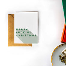Load image into Gallery viewer, Merry Fucking Christmas - Funny Christmas Holiday Card with Kraft Envelope
