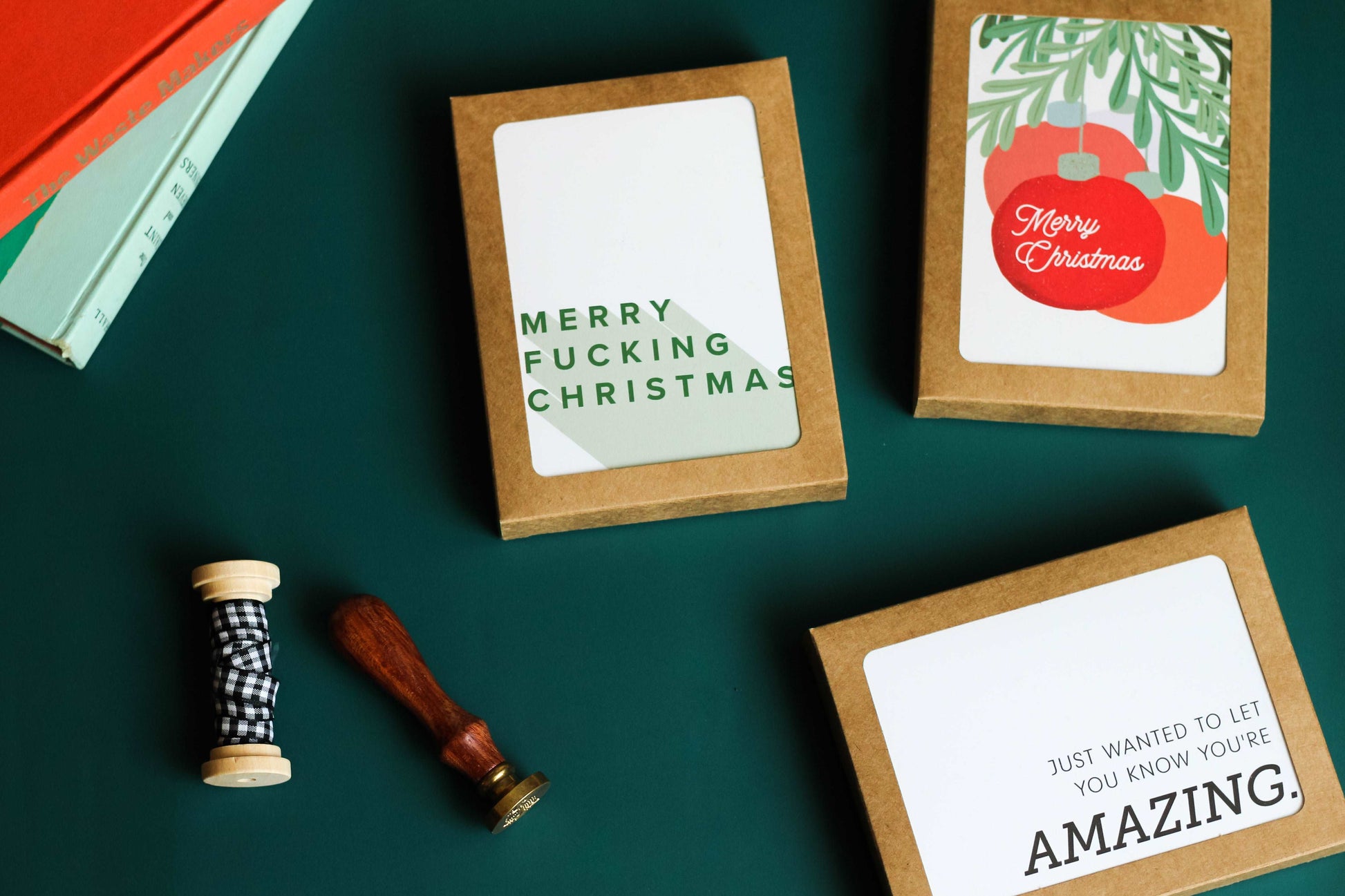 Merry Fucking Christmas | Set of 6 Boxed Cards Stationery Set