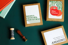 Load image into Gallery viewer, Merry Fucking Christmas | Set of 6 Boxed Cards Stationery Set