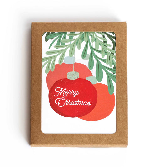 Merry Christmas Cards | Set of 6 Boxed Cards Stationery Set