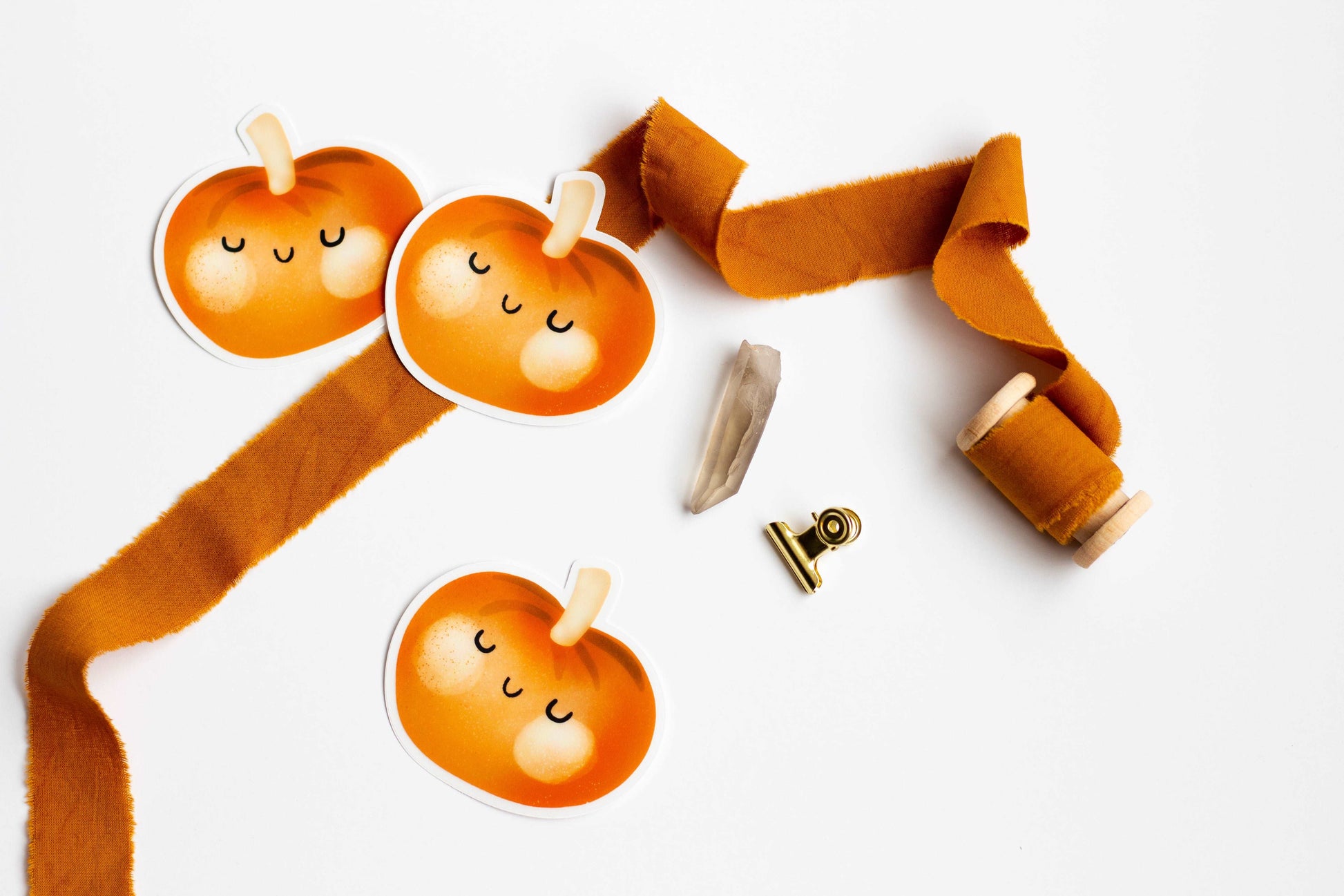 Pumpkin Sticker - Clear Vinyl Pumpkin Decal