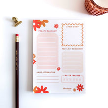 Load image into Gallery viewer, Retro Daisies Daily Planner Notepad