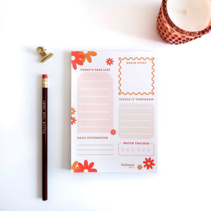 Retro Daisies Daily Planner Notepad