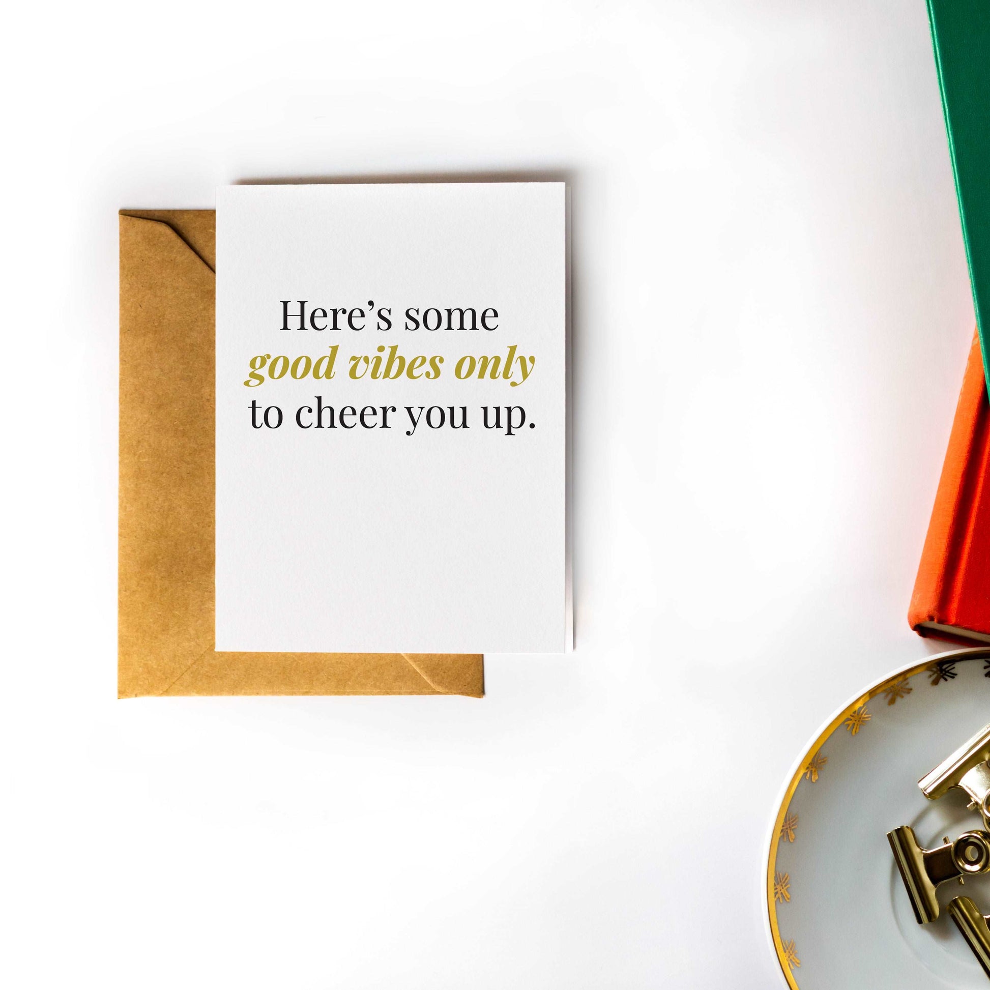 Here's Some Good Vibes Only to Cheer You Up | Motivational Sending Good Vibes Sympathy Card