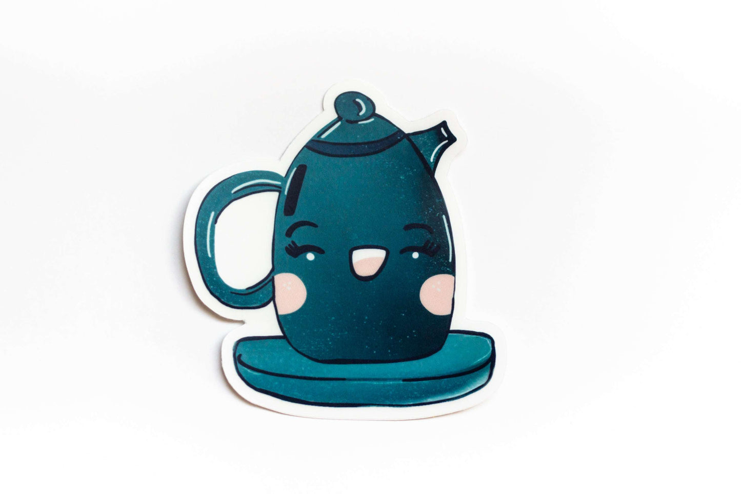 Blue Teapot Cutie Vinyl Sticker