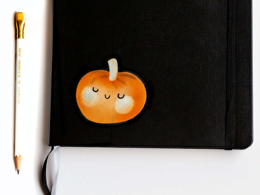 Pumpkin Sticker - Clear Vinyl Pumpkin Decal